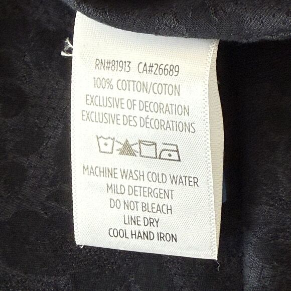 Robert‎ Graham Black Bayview Print Short Sleeve Shirt Classic Fit SZ Medium Mens - Picture 8 of 11